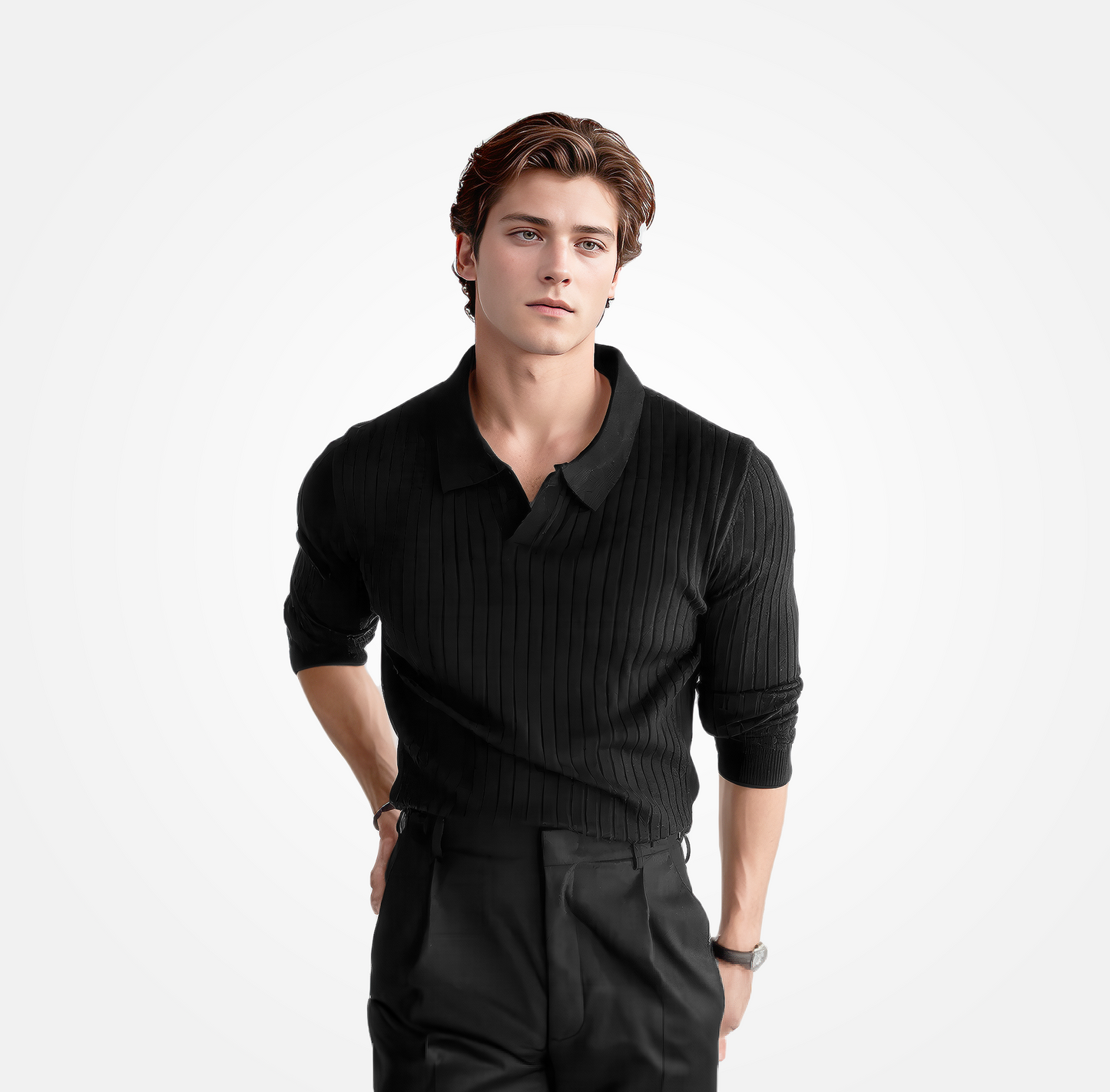 Alessio Long Sleeve Polo